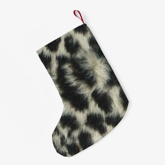 Gepersonaliseerde Snow Leopard kerstkous Kleine Kerstsok (Achterkant (Hangend))