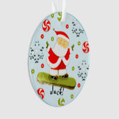 Gepersonaliseerde Snowboarding Christmas Collectib Ornament (voorkant)