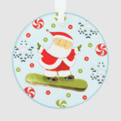 Gepersonaliseerde Snowboarding Christmas Collectib Ornament (achterkant)