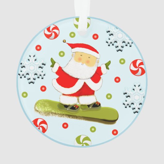 Gepersonaliseerde Snowboarding Christmas Collectib Ornament (achterkant)