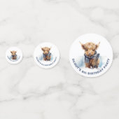 Gepersonaliseerde Snowboarding Highland Koe Confet Confetti (Voorkanten)