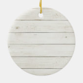 Gepersonaliseerde Snowflake Baby Eerste Kerstmis Keramisch Ornament (Achterkant)