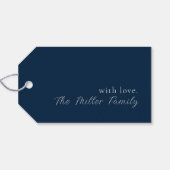 Gepersonaliseerde Snowflake Christmas Gift Label Cadeaulabel (Achterkant Horizontaal)