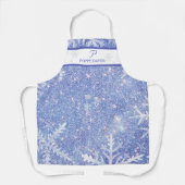 Gepersonaliseerde Snowflake Kerst Schort (Voorkant)