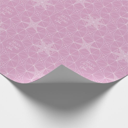 Gepersonaliseerde Snowflake ster Vakantie inpakpap Cadeaupapier (Hoek)