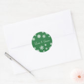 Gepersonaliseerde Snowflakes Envelop Sticker Seal (Envelop)