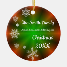 Gepersonaliseerde Snowflakes Kerstkeepomwille Keramisch Ornament