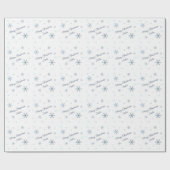 Gepersonaliseerde Snowflakes Merry kerstnaam Cadeaupapier (Vlak)