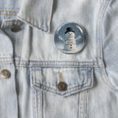 Gepersonaliseerde Snowman Button met aangepaste sj (In situ)