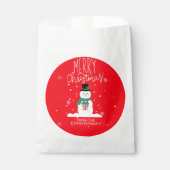 Gepersonaliseerde Snowman Christmas Favor Tassen Bedankzakje (Voorkant)