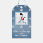 Gepersonaliseerde Snowman Gift Labels Cadeaulabel (Achterkant)