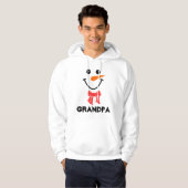 Gepersonaliseerde Snowman "GRANdPA" Matching Famil Hoodie (Voorkant volledig)