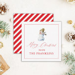 Gepersonaliseerde Snowman Holiday Gift Enclosure K Notitiekaartje<br><div class="desc">Deze gepersonaliseerde Snowman Holiday Gift Enclosure Kaart maakt het inpakken van cadeaus een eitje!</div>