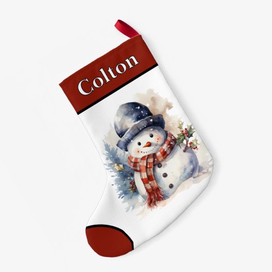 Gepersonaliseerde Snowman Kerstkous Kleine Kerstsok
