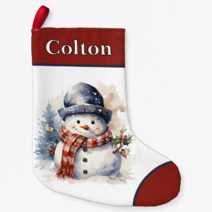 Gepersonaliseerde Snowman Kerstkous Kleine Kerstsok