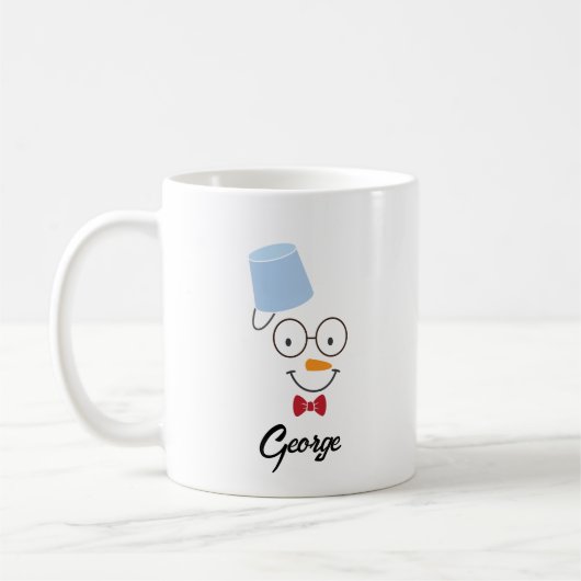 Gepersonaliseerde Snowman Mok | Aangepaste naam Ke (Links)
