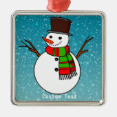 Gepersonaliseerde Snowman Ornament - Kerstcadeau (Voorkant)