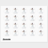 Gepersonaliseerde Snowman Sticker (Vel)