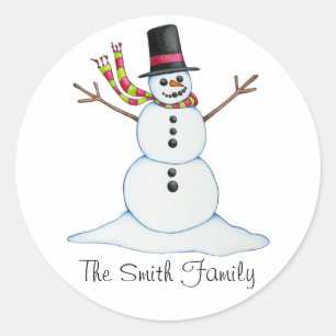 Gepersonaliseerde Snowman Sticker