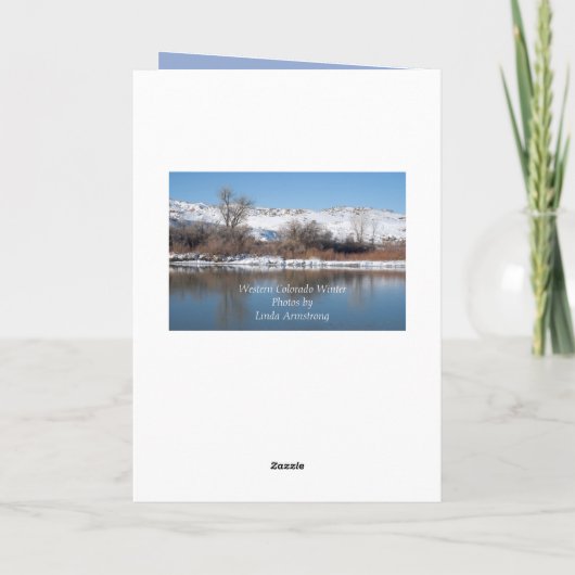 Gepersonaliseerde Snowy Aspens Verjaardag Kaart Sj (Achterkant)