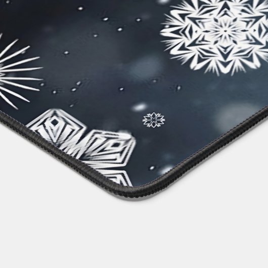 Gepersonaliseerde Snowy Evening Computer Desk Mat (Hoek)