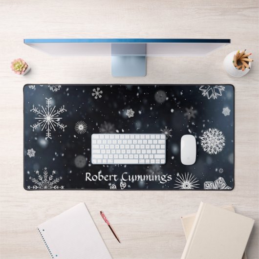 Gepersonaliseerde Snowy Evening Computer Desk Mat (Kantoor 1)