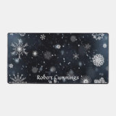 Gepersonaliseerde Snowy Evening Computer Desk Mat (Voorkant)