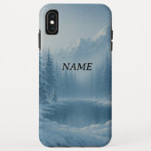 Gepersonaliseerde Snowy Landscape Telefoonhoes Case-Mate iPhone Case (Achterkant)