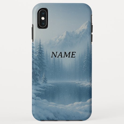 Gepersonaliseerde Snowy Landscape Telefoonhoes Case-Mate iPhone Case (Achterkant)