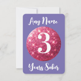 Gepersonaliseerde Sober Birthday Kaart Elke naam