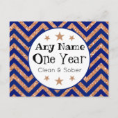 Gepersonaliseerde Sober Jubileum Kaart (Voorkant)