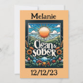 Gepersonaliseerde Sober Jubileum Kaart (Voorkant)