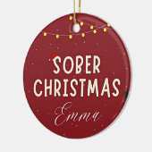 Gepersonaliseerde sobere keramisch ornament (Links)