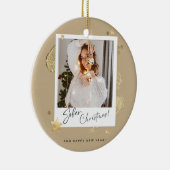 Gepersonaliseerde sobere kerst keramisch ornament (Rechts)