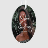 Gepersonaliseerde sobere ornament (voorkant)