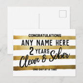 Gepersonaliseerde soberheid Jubileum 12 stap nucht Briefkaart (Voorkant / Achterkant)