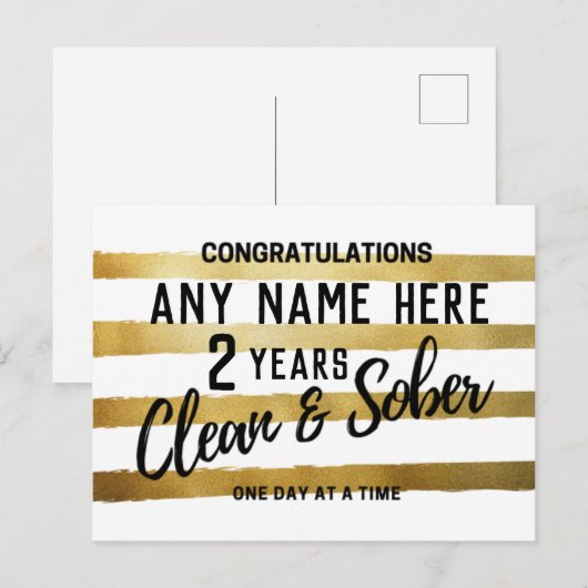 Gepersonaliseerde soberheid Jubileum 12 stap nucht Briefkaart (Voorkant / Achterkant)