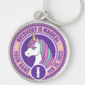 Gepersonaliseerde soberheid Jubileum cadeau voor v Sleutelhanger (Voorkant)