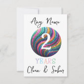 Gepersonaliseerde soberheid sober verjaardagsfeest (Voorkant)