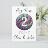 Gepersonaliseerde soberheid sober verjaardagsfeest (Staand voorkant)