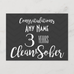 gepersonaliseerde soberheid verjaardag AA NA Briefkaart