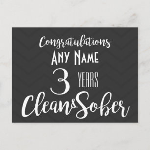 gepersonaliseerde soberheid verjaardag AA NA Briefkaart