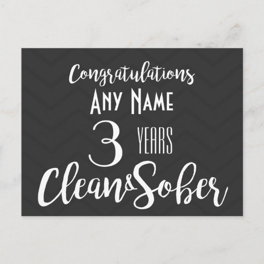 gepersonaliseerde soberheid verjaardag AA NA Briefkaart (Voorkant)