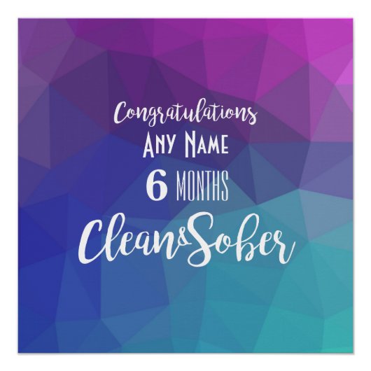 Gepersonaliseerde Sobriety Jubileum Verjaardag Pos Perfect Poster (Voorkant)