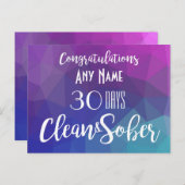 Gepersonaliseerde Sobriety Jubileum Verjaardagskaa Briefkaart (Voorkant / Achterkant)