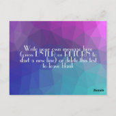 Gepersonaliseerde Sobriety Jubileum Verjaardagskaa Briefkaart (Achterkant)