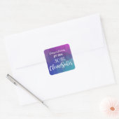 Gepersonaliseerde Sobriety Jubileum Verjaardagskaa Vierkante Sticker (Envelop)