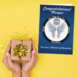 Gepersonaliseerde Sobriety Kaart - Angel Wings