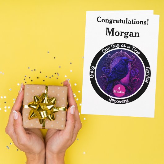 Gepersonaliseerde Sobriety Milestone Kaart