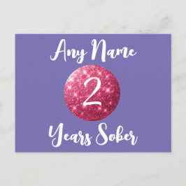 Gepersonaliseerde Sobriety Verjaardag Kaart Roze G